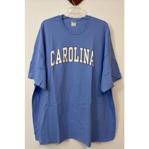 Carolina Tar Heels Mens 5xl Blue Gildan Short-Sleeved Cotton Tshirt! M780x